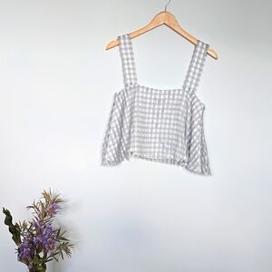Anika Cropped Linen Woven Top